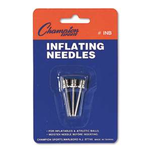 CHAMPION SPORT Nickel-Plated Inflating Needles for Electric Inflating Pump, 3/Pack