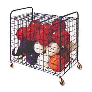CHAMPION SPORT Lockable Ball Storage Cart, 24-Ball Capacity, 37w x 22d x 20h, Black