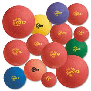 CHAMPION SPORT Playground Ball Set, Multi-Size, Multi-Color, Nylon, 14/Set