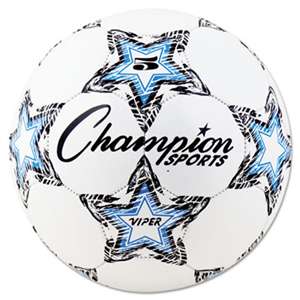 CHAMPION SPORT VIPER Soccer Ball, Size 5, 8 1/2"- 9" dia., White