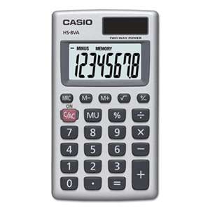 CASIO, INC. SL-300SV Handheld Calculator, 8-Digit LCD, Silver