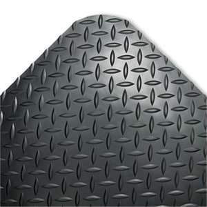 Crown CD0023DB Industrial Deck Plate Anti-Fatigue Mat, Vinyl, 24 x 36, Black