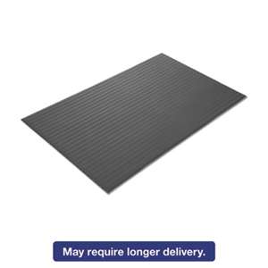 CROWN MATS & MATTING Ribbed Vinyl Anti-Fatigue Mat, 24 x 36, Gray