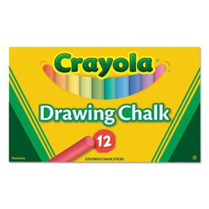 BINNEY & SMITH / CRAYOLA Colored Drawing Chalk, 12 Assorted Colors 12 Sticks/Set