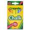 BINNEY & SMITH / CRAYOLA Chalk, Two Each of Six Assorted Colors, 12 Sticks/Box