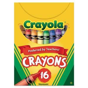 BINNEY & SMITH / CRAYOLA Classic Color Crayons, Tuck Box, 16 Colors