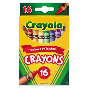 BINNEY & SMITH / CRAYOLA Classic Color Crayons, Peggable Retail Pack, 16 Colors