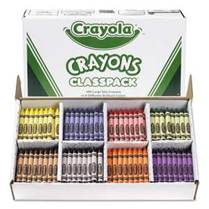 BINNEY & SMITH / CRAYOLA Classpack Large Size Crayons, 50 Each of 8 Colors, 400/Box