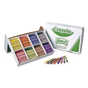 BINNEY & SMITH / CRAYOLA Jumbo Classpack Crayons, 25 Each of 8 Colors, 200/Set