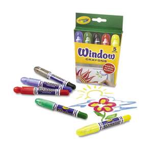 BINNEY & SMITH / CRAYOLA Washable Window Crayons, 5/Set