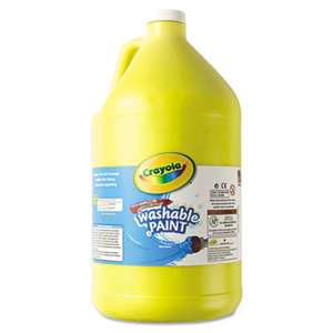 BINNEY & SMITH / CRAYOLA Washable Paint, Yellow, 1 gal