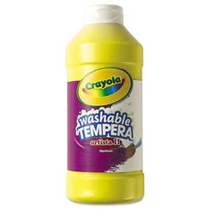 BINNEY & SMITH / CRAYOLA Artista II Washable Tempera Paint, Yellow, 16 oz