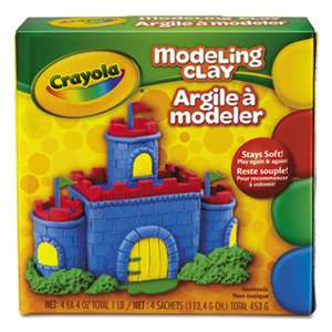 BINNEY & SMITH / CRAYOLA Modeling Clay Assortment, 1/4 lb each Blue/Green/Red/Yellow, 1 lb