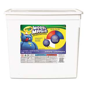 BINNEY & SMITH / CRAYOLA Model Magic Modeling Compound, 8 oz each Blue/Red/White/Yellow, 2lbs.