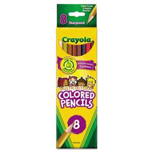 BINNEY & SMITH / CRAYOLA Multicultural Colored Woodcase Pencils, 3.3 mm, 8 Assorted Colors/Set