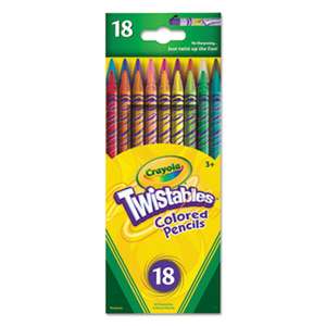 BINNEY & SMITH / CRAYOLA Twistables Colored Pencils,18 Assorted Colors/Pack