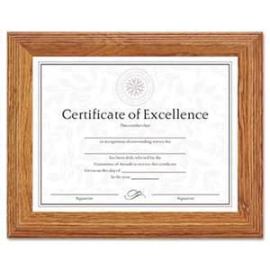 DAX 2703N8X Document/Certificate Frame, Wood, 8-1/2 x 11, Stepped Oak