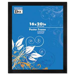 DAX 2863V2X Black Solid Wood Poster Frames w/Plastic Window, Wide Profile, 16 x 20