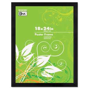 DAX 2863W2X Black Solid Wood Poster Frames w/Plastic Window, Wide Profile, 18 x 24