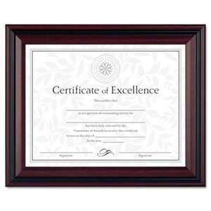 DAX N15786NT Desk/Wall Photo Frame, Plastic, 8 1/2 x 11, Rosewood/Black