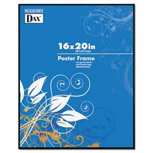 DAX N16016BT Coloredge Poster Frame, Clear Plastic Window, 16 x 20, Black