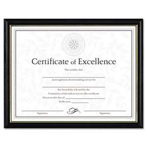 DAX N17981BT Two-Tone Document/Diploma Frame, Wood, 8 1/2 x 11, Black w/Gold Leaf Trim