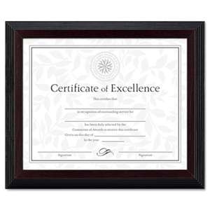 DAX MANUFACTURING INC. Stepped Award/Certificate Frame, 8 x 10, Black w/Walnut Trim