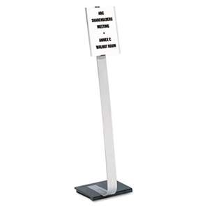 DURABLE OFFICE PRODUCTS CORP. Info Sign Duo Floor Stand, Letter-Size Inserts, 15 x 44-1/2, Clear