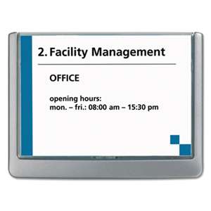 Durable 497737 Click Sign Holder For Interior Walls, 6 3/4 x 1/2 x 5 1/8, Graphite