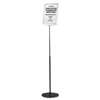 DURABLE OFFICE PRODUCTS CORP. Sherpa Infobase Sign Stand, Acrylic/Metal, 40"-60" High, Gray