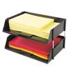 DEFLECTO CORPORATION Industrial Stacking Tray Set, Two Tier, Plastic, Black