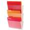 deflecto 63601RT Unbreakable Wall File Set, Letter, Three Pocket, Clear