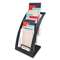 DEFLECTO CORPORATION Three-Tier Leaflet Holder, 6 3/4w x 6 15/16d x 13 5/16h, Black