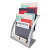 DEFLECTO CORPORATION Three-Tier Magazine Holder, 11 1/4w x 6 15/16d x 13 5/16h, Silver