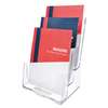 DEFLECTO CORPORATION Multi Compartment DocuHolder, 3 Compartments, 9 1/2w x 6 1/4d x 12 5/8h, Clear