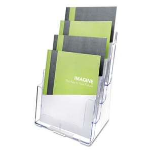 DEFLECTO CORPORATION Multi Compartment DocuHolder, Four Compartments, 9 3/8w x 7d x 13 5/8h, Clear