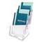 4-Compartment DocuHolder, Booklet Size, 6.88w x 6.25d x 10h, Clear