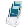 DEFLECTO CORPORATION Multi Compartment DocuHolder, Four Compartments, 6 7/8w x 6 1/4d x 10h, Clear