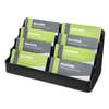 deflecto 90804 Recycled Business Card Holder, Holds 400 2 x 3 1/2 Cards, Eight-Pocket, Black