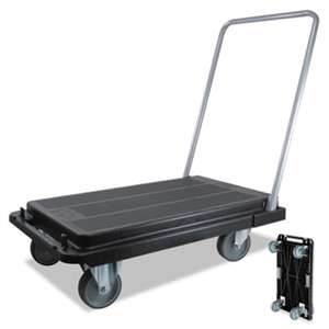 DEFLECTO CORPORATION Heavy-Duty Platform Cart, 300lb Capacity, 21w x 32 1/2d x 36 3/4h, Black