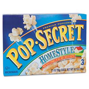 DIAMOND FOODS Microwave Popcorn, Homestyle, 3.5oz Bags, 3/Box