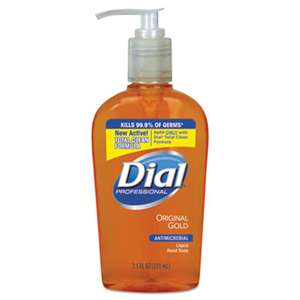 DIAL PROFESSIONAL Gold Antimicrobial Hand Soap, Floral Fragrance, 7.5oz Pump Bottle, 12/Carton