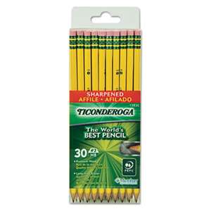 DIXON TICONDEROGA CO. Pre-Sharpened Pencil, HB, #2, Yellow Barrel, 30/Pack