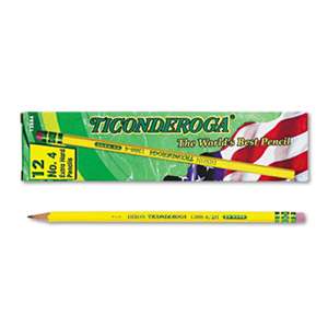 DIXON TICONDEROGA CO. Woodcase Pencil, 2H #4, Yellow, Dozen