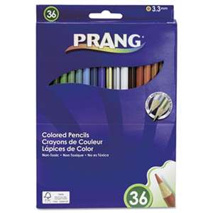 DIXON TICONDEROGA CO. Colored Woodcase Pencils, 3.3 mm, 36 Assorted Colors/Set
