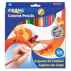 DIXON TICONDEROGA CO. Colored Woodcase Pencils, 3.3 mm, 50 Assorted Colors/Set