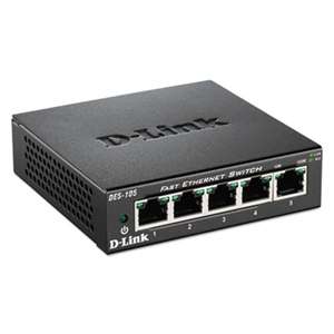 D-LINK SYSTEMS INC 5-Port Fast Ethernet Switch, Unmanaged