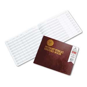 DOME PUBLISHING COMPANY Notary Public Record, Burgundy Cover, 60 Pages, 8 1/2 x 10 1/2