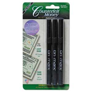 DRI-MARK PRODUCTS Smart Money Counterfeit Bill Detector Pen for Use w/U.S. Currency, 3/Pack