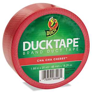 SHURTECH Colored Duct Tape, 9 mil, 1.88" x 20 yds, 3" Core, Red